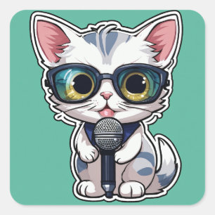 "Risas de Whisker-Worthy: Pegatinas de gatos diver