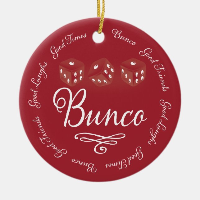 Risas del ornamento de Bunco buenas (Frente)