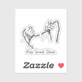 Rise Grind Shine - Pegatina del casco