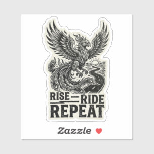 Rise Ride Repeat Phoenix Calcomanía para Coche