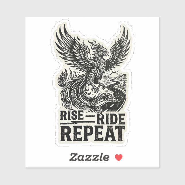 Rise Ride Repeat Phoenix Calcomanía para Coche (Hoja)