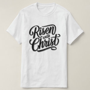 Risen con la camiseta de Cristo - Adulto de fe cri