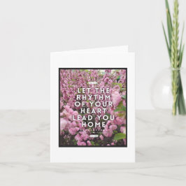 Ritmo de la tarjeta de nota del corazón - En blanc