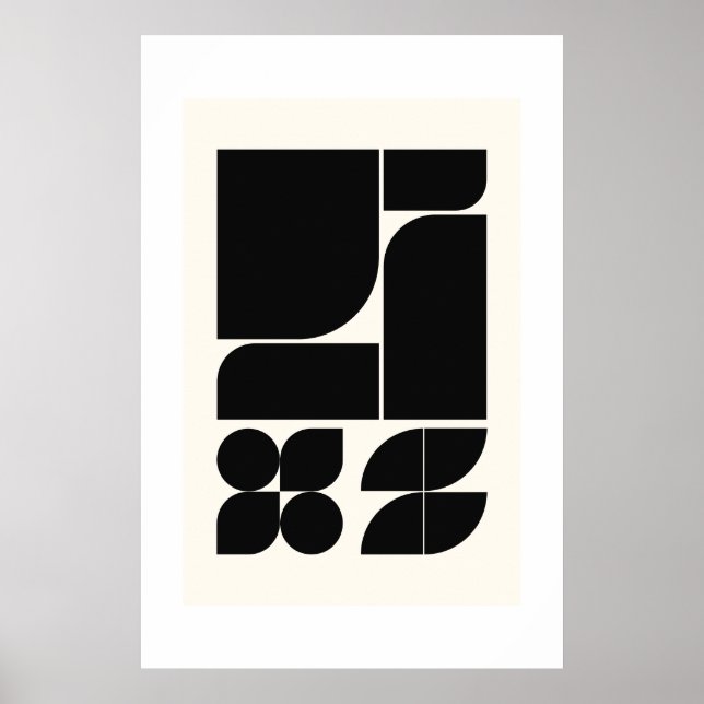 Ritmo Estructurado: Arte Geométrico Pared de Media (Frente)