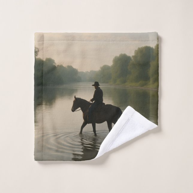 River Ford Shower Curtain - Western Water Landscap (Toallita)