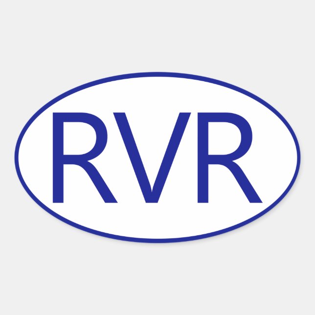 River RVR Oval Car Pegatina (Anverso)