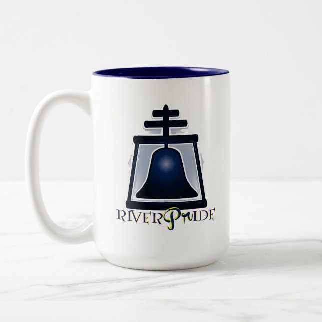 RiverPride - taza de café dos entonada (15 onzas) (Izquierda)