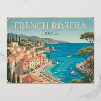 Riviera francesa Francia Tarjeta postal de viaje v