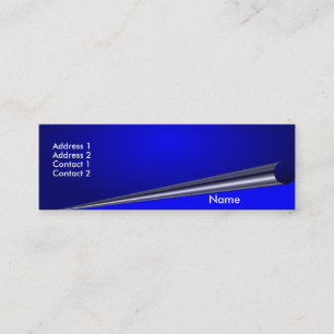 Rizo azul de la página - tarjeta flaca del perfil