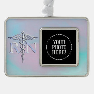 RN Caduceus Madre Médica Decoración Perla