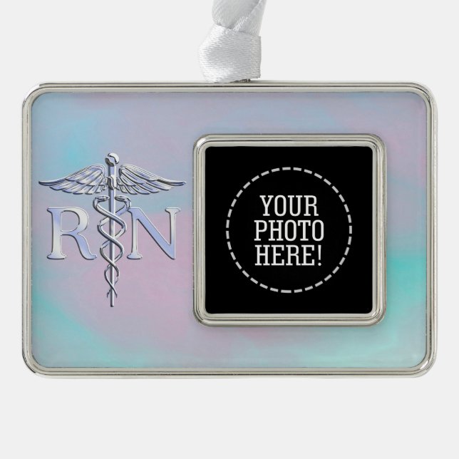RN Caduceus Madre Médica Decoración Perla (Anverso)