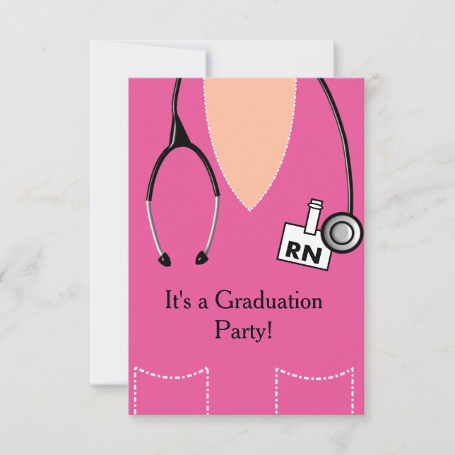 RN Enfermero de invitación a graduación de enferme (Anverso)
