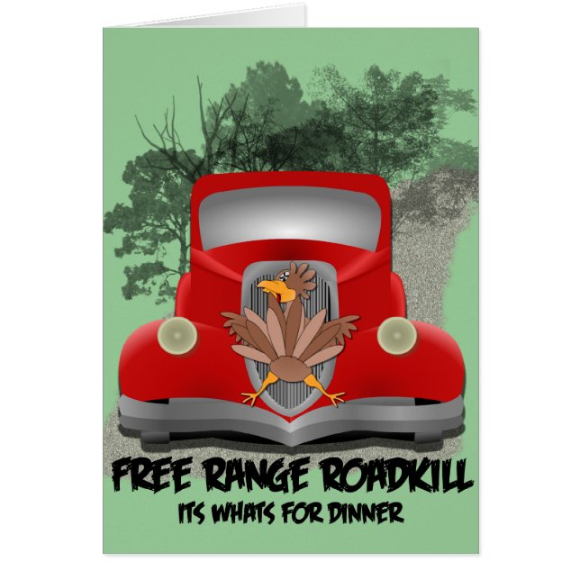 Roadkill para la tarjeta de la receta de la cena (Frente)