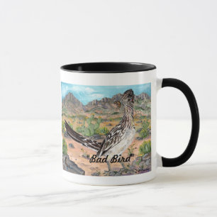 Roadrunner del "mún pájaro" y taza de Kokopelli