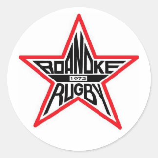 Roanoke Rugby Round Pegatina