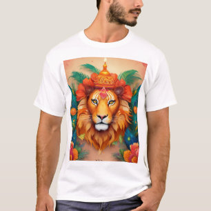 "Roar en estilo: majestuoso león Camiseta Gráfico