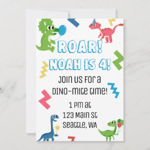 Roar, soy la invitación de la fiesta de cumpleaños
