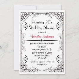 Roaring 20s - Invitación a la ducha de boda