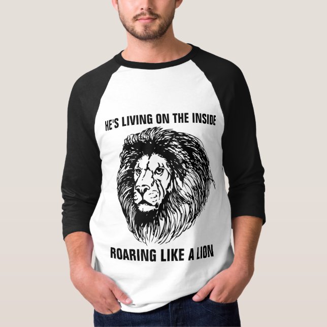 ROARING COMO UN LEÓN, Camisetas cristianas (Anverso)
