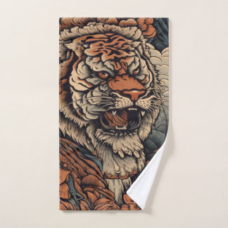 Roaring con el tatuaje del tigre del color