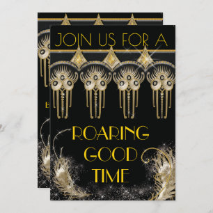 Roaring Gatsby Bling Party Invitaciones