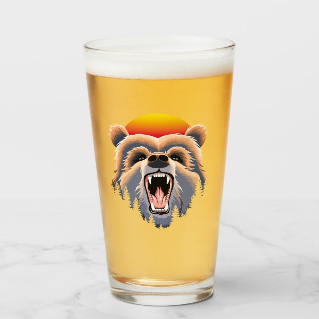 Roaring Grizzly Bear Face (Anverso (lleno))