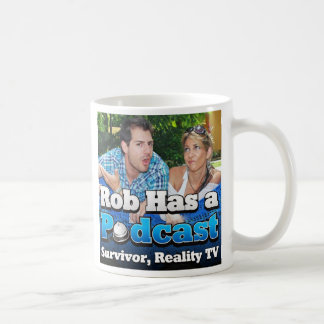 Rob tiene una taza de café del podcast