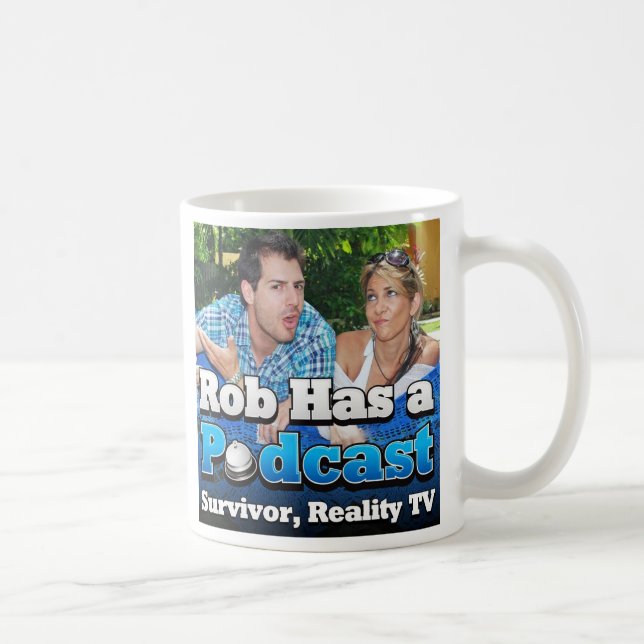 Rob tiene una taza de café del podcast (Derecha)