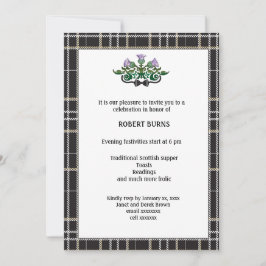 Robbie Burns Black Tie Invitación