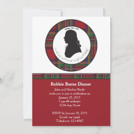 Robbie Burns Silhouette Invitación