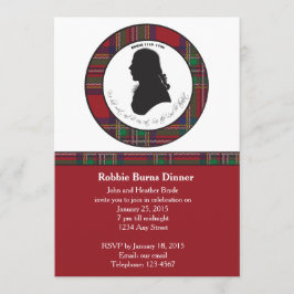 Robbie Burns Silhouette Invitación