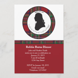 Robbie Burns Silhouette Invitación