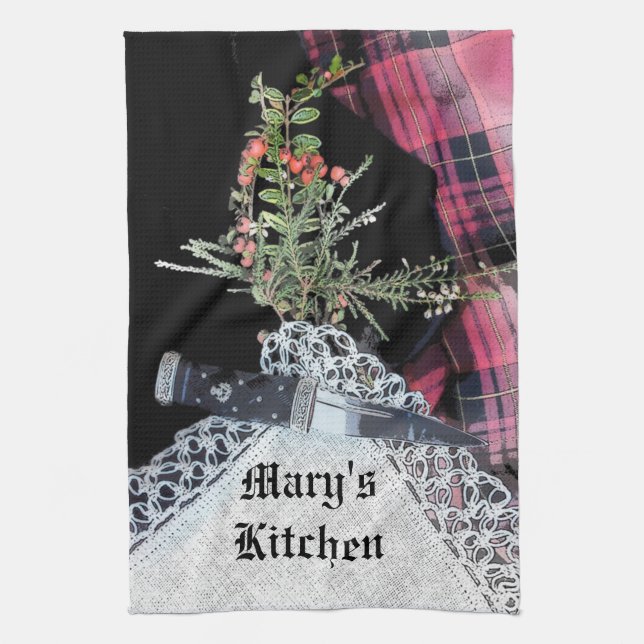 Robbie Burns toalla de té casual (Vertical)