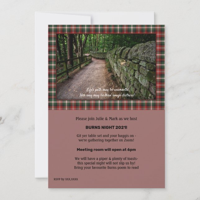 Robbie quema la invitación a los medios sociales (Anverso)