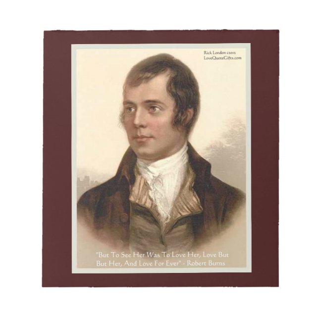 Robert Burns "Para Conocerla" Bloc de Notas de Cit (Frente)