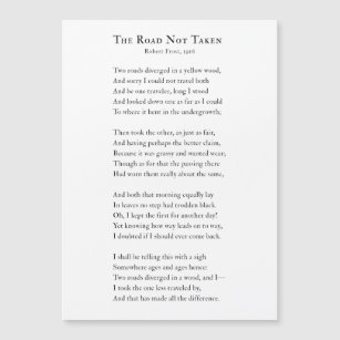 Robert Frost, el poema de Road Not Takem