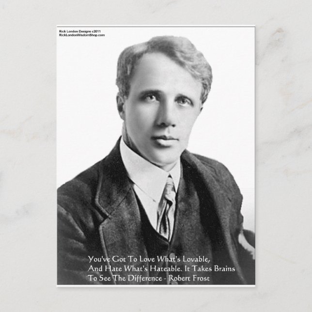 Robert Frost Loveble/Hateable Ofertas y Tarjetas (Anverso)
