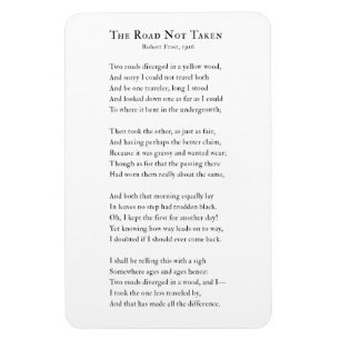 Robert Frost, Road Not Takem, imán de nevera