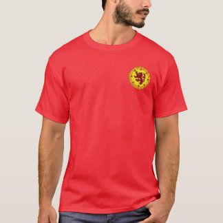 Roberto la camisa del sello del rojo y del oro de
