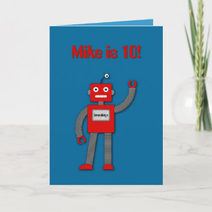 Robi el robot retro embroma la tarjeta de