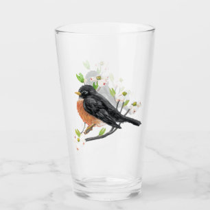 Robin en Dogwood Glass Tumbler