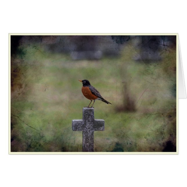 Robin en una cruz (Anverso (Horizontal))