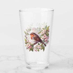 Robin Entre Flores Bebiendo