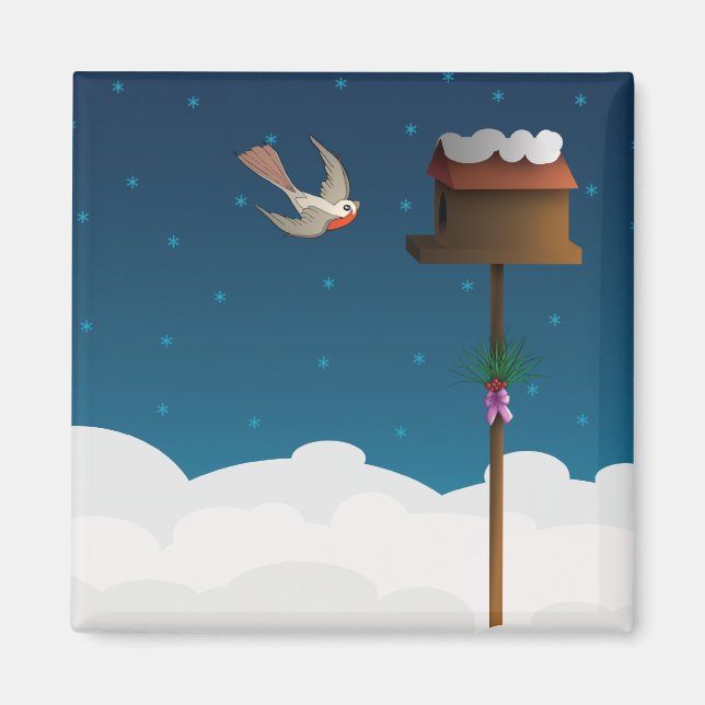 Robin, imán cuadrado (Frente)