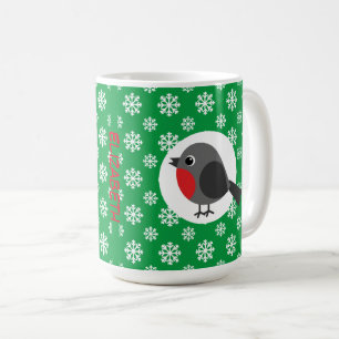 Robin Personalizado con copas de nieve Añadir no