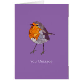 Robin rojo de estilo geométrico