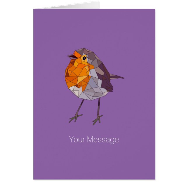 Robin rojo de estilo geométrico (Frente)