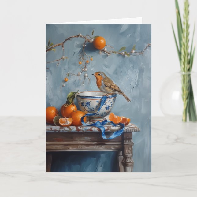 Robin - Tarjeta de felicitación plegada (Anverso)