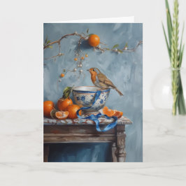 Robin - Tarjeta de felicitación plegada