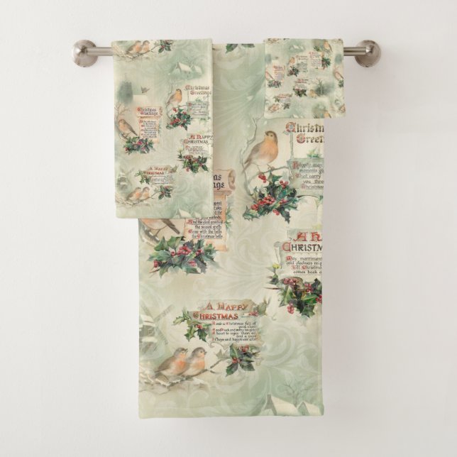 Robins de época y saludos de Navidad (In situ)